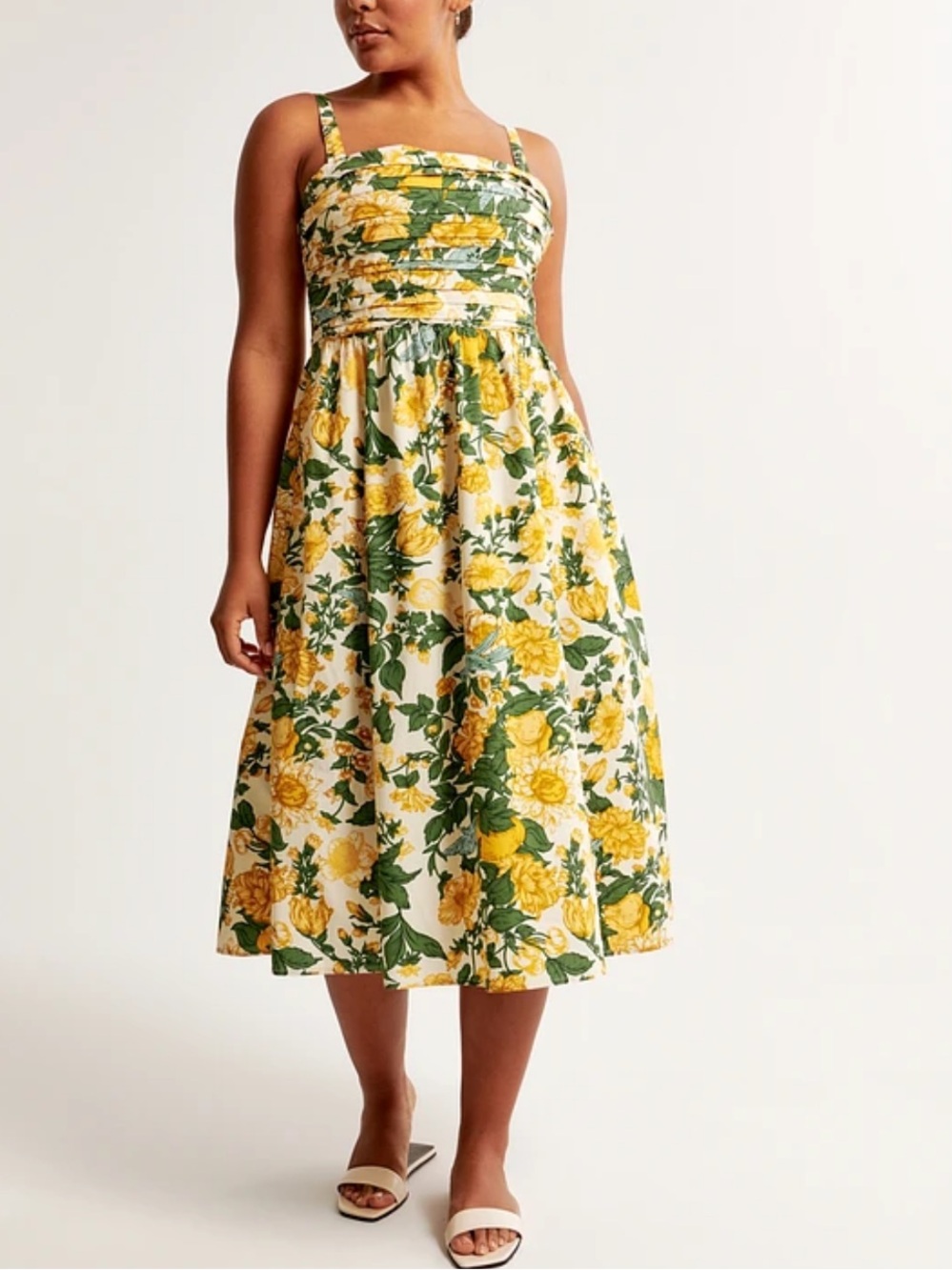 Abercrombie Emerson poplin midi dress NWT
